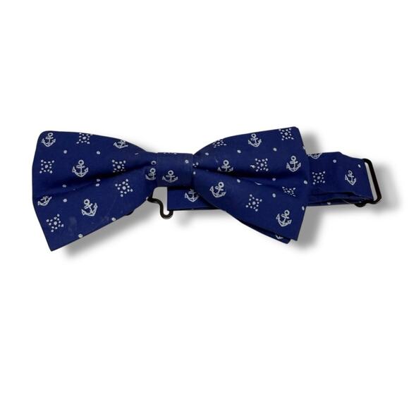 Baker by Ted Baker Blue Bow Tie with Anchor Design Baby Toddler - Picture 4 of 6